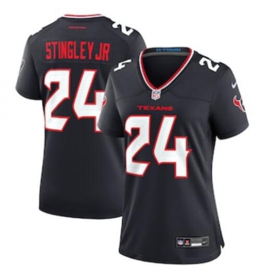 Women Houston Texans Nike Derek Stingley Jr. #24 Navy Game Stitched Jersey Women Houston Texans Nike Derek Stingley Jr. #24 Navy Game Stitched Jersey