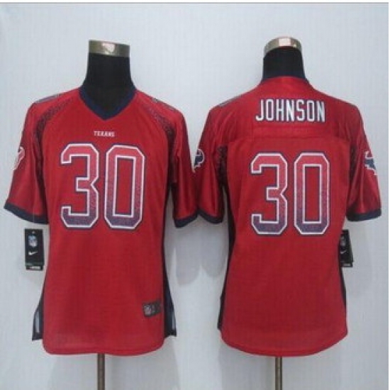 Women New Texans #30 Kevin Johnson Red Alternate Stitched NFL Elite jersey Women New Texans #30 Kevin Johnson Red Alternate Stitched NFL Elite jersey