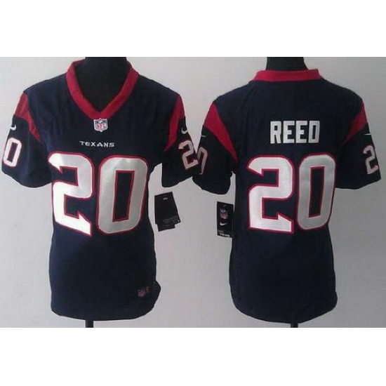 Women Nike Houston Texans 20 Ed Reed Blue NFL Jerseys Women Nike Houston Texans 20 Ed Reed Blue NFL Jerseys