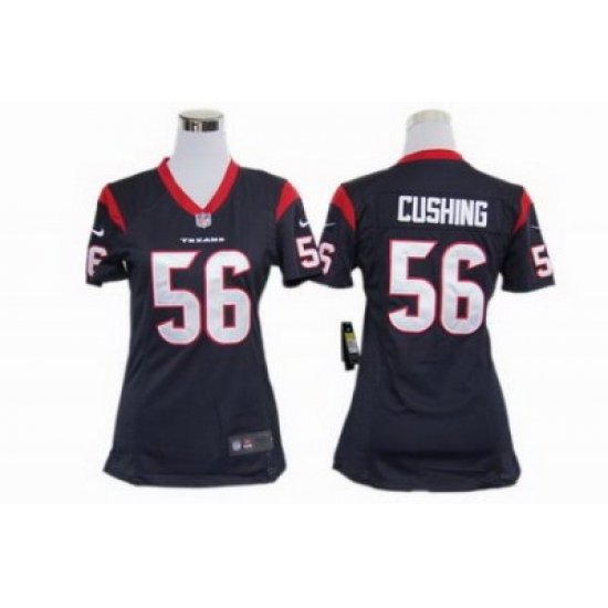 Women Nike Houston Texans #56 Brian Cushing Blue Jerseys Women Nike Houston Texans #56 Brian Cushing Blue Jerseys