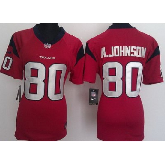 Women Nike Houston Texans #80 Andre Johnson Red NFL Jerseys Women Nike Houston Texans #80 Andre Johnson Red NFL Jerseys