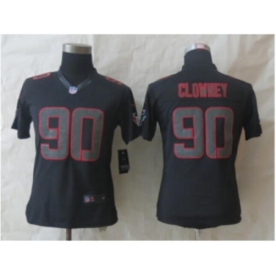 Women Nike Houston Texans #90 Clowney Black Jerseys(Impact Limited) Women Nike Houston Texans #90 Clowney Black Jerseys(Impact Limited)