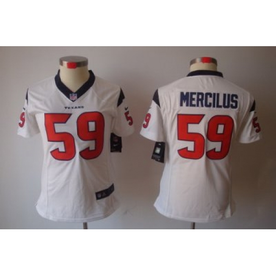 Women Nike NFL Houston Texans 59# Mercilus White Color[NIKE LIMITED Jersey]