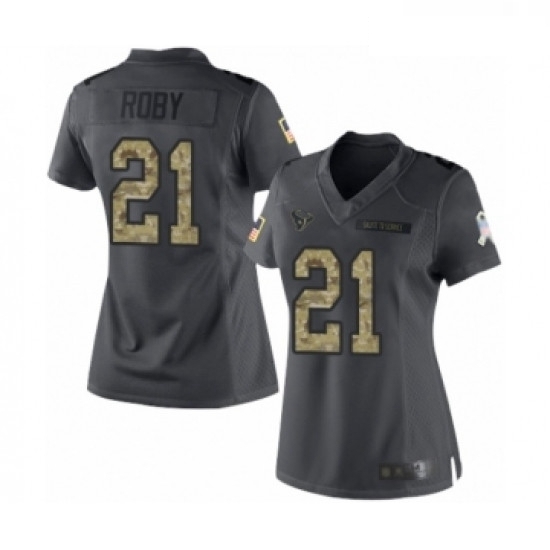 Womens Houston Texans 21 Bradley Roby Limited Black 2016 Salute to Service Football Jersey Womens Houston Texans 21 Bradley Roby Limited Black 2016 Salute to Service Football Jersey