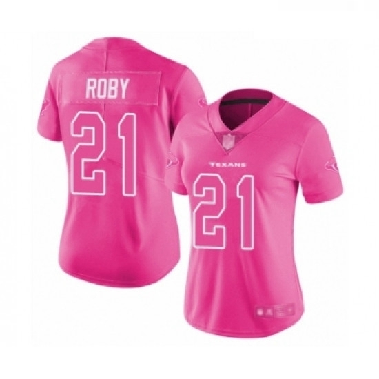 Womens Houston Texans 21 Bradley Roby Limited Pink Rush Fashion Football Jersey Womens Houston Texans 21 Bradley Roby Limited Pink Rush Fashion Football Jersey