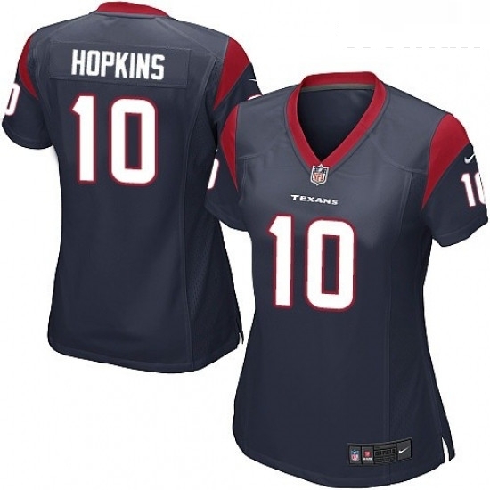 Womens Nike Houston Texans 10 DeAndre Hopkins Game Navy Blue Team Color NFL Jersey Womens Nike Houston Texans 10 DeAndre Hopkins Game Navy Blue Team Color NFL Jersey