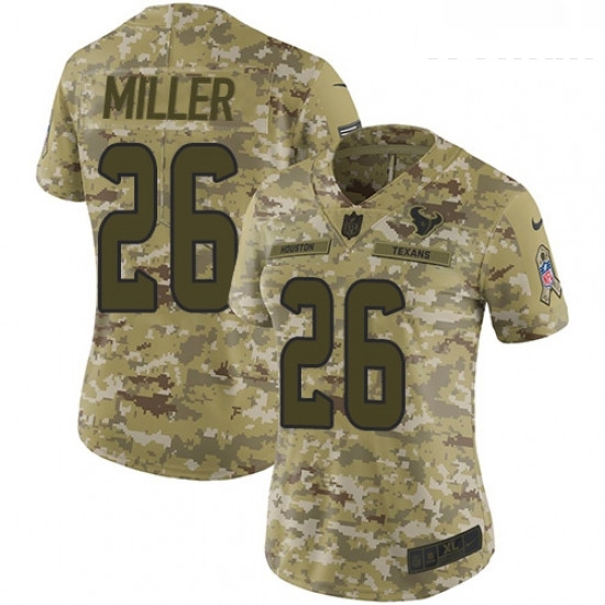 Womens Nike Houston Texans 26 Lamar Miller Limited Camo 2018 Salute to Service NFL Jersey Womens Nike Houston Texans 26 Lamar Miller Limited Camo 2018 Salute to Service NFL Jersey