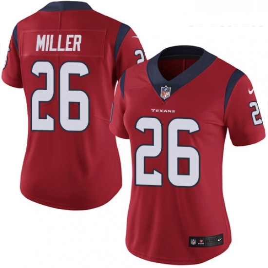 Womens Nike Houston Texans 26 Lamar Miller Limited Red Alternate Vapor Untouchable NFL Jersey Womens Nike Houston Texans 26 Lamar Miller Limited Red Alternate Vapor Untouchable NFL Jersey