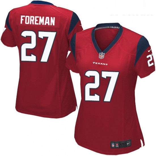 Womens Nike Houston Texans 27 DOnta Foreman Game Red Alternate NFL Jersey Womens Nike Houston Texans 27 DOnta Foreman Game Red Alternate NFL Jersey