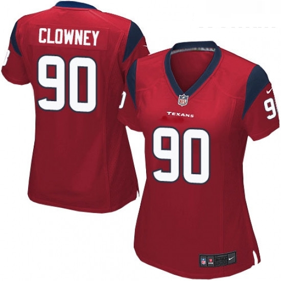 Womens Nike Houston Texans 90 Jadeveon Clowney Game Red Alternate NFL Jersey Womens Nike Houston Texans 90 Jadeveon Clowney Game Red Alternate NFL Jersey