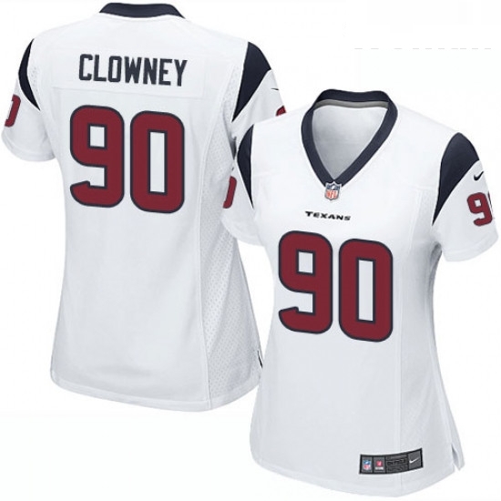 Womens Nike Houston Texans 90 Jadeveon Clowney Game White NFL Jersey Womens Nike Houston Texans 90 Jadeveon Clowney Game White NFL Jersey