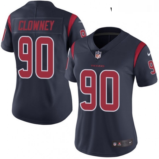Womens Nike Houston Texans 90 Jadeveon Clowney Limited Navy Blue Rush Vapor Untouchable NFL Jersey Womens Nike Houston Texans 90 Jadeveon Clowney Limited Navy Blue Rush Vapor Untouchable NFL Jersey