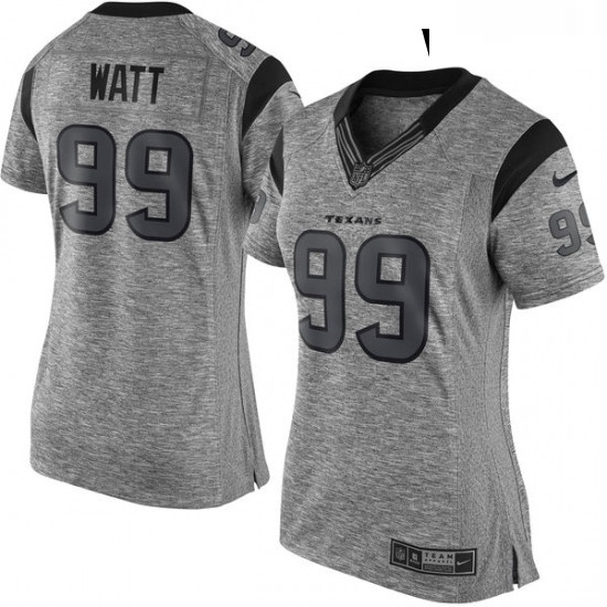 Womens Nike Houston Texans 99 JJ Watt Limited Gray Gridiron NFL Jersey Womens Nike Houston Texans 99 JJ Watt Limited Gray Gridiron NFL Jersey