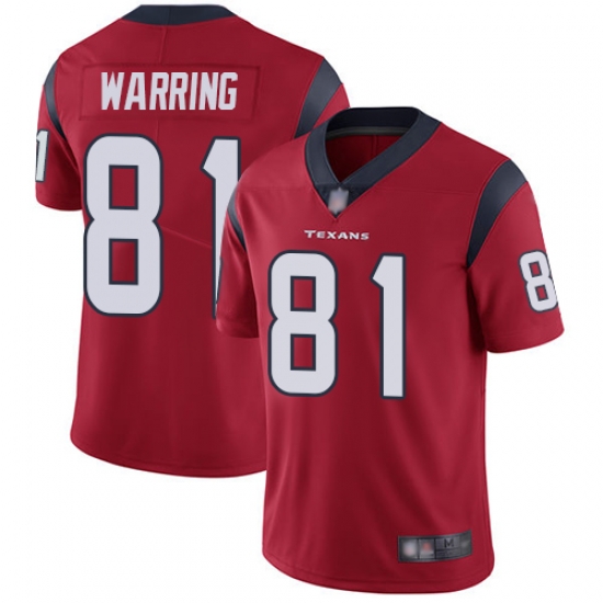 Texans 81 Kahale Warring Red Alternate Youth Stitched Football Vapor Untouchable Limited Jersey Texans 81 Kahale Warring Red Alternate Youth Stitched Football Vapor Untouchable Limited Jersey