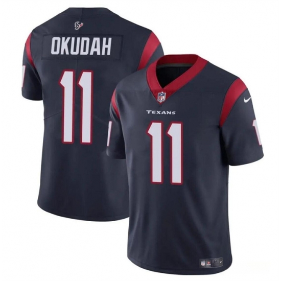 Youth Houston Texans 11 Jeff Okudah Navy Vapor Untouchable Limited Stitched Football Jersey Youth Houston Texans 11 Jeff Okudah Navy Vapor Untouchable Limited Stitched Football Jersey