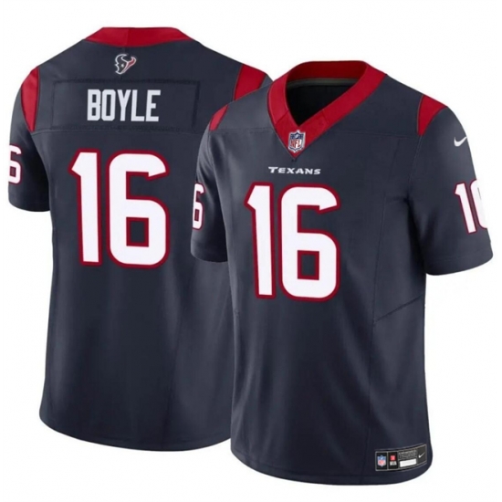 Youth Houston Texans 16 Tim Boyle Navy 2024 Vapor F U S E Limited Stitched Football Jersey Youth Houston Texans 16 Tim Boyle Navy 2024 Vapor F U S E Limited Stitched Football Jersey