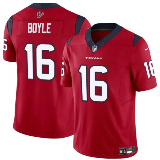 Youth Houston Texans 16 Tim Boyle Red 2024 F U S E Vapor Untouchable Limited Stitched Football Jersey