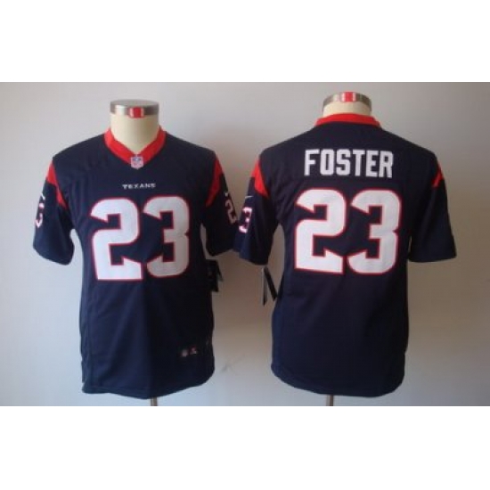 Youth Houston Texans #23 Foster Blue Color Limited Jerseys Youth Houston Texans #23 Foster Blue Color Limited Jerseys