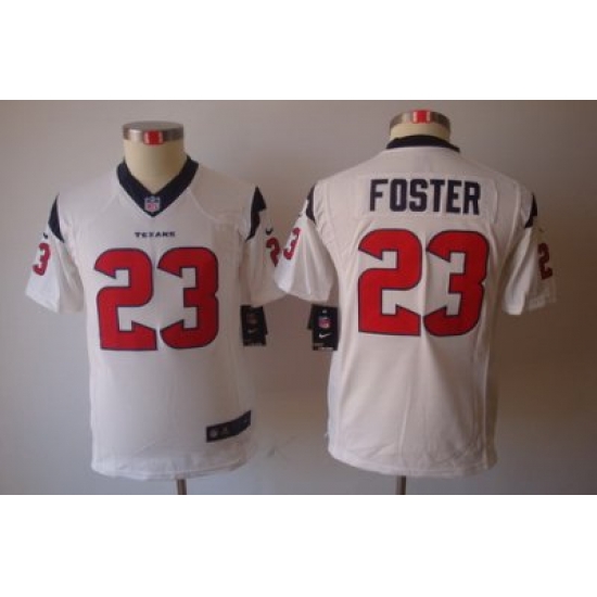Youth Houston Texans #23 Foster White Color Limited Jerseys Youth Houston Texans #23 Foster White Color Limited Jerseys