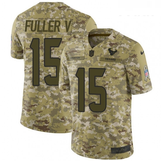 Youth Nike Houston Texans 15 Will Fuller V Limited Camo 2018 Salute to Service NFL Jersey Youth Nike Houston Texans 15 Will Fuller V Limited Camo 2018 Salute to Service NFL Jersey