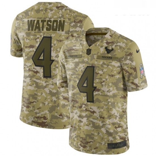 Youth Nike Houston Texans 4 Deshaun Watson Limited Camo 2018 Salute to Service NFL Jersey Youth Nike Houston Texans 4 Deshaun Watson Limited Camo 2018 Salute to Service NFL Jersey