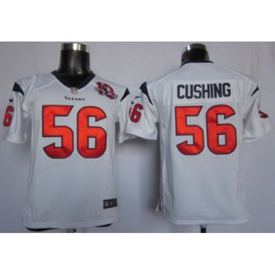 Youth Nike Houston Texans 56 Brian Cushing White Nike NFL Jerseys W 10TH Patch Youth Nike Houston Texans 56 Brian Cushing White Nike NFL Jerseys W 10TH Patch