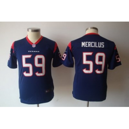 Youth Nike Houston Texans 59# Whitney Mercilus NFL Blue Jersey Youth Nike Houston Texans 59# Whitney Mercilus NFL Blue Jersey