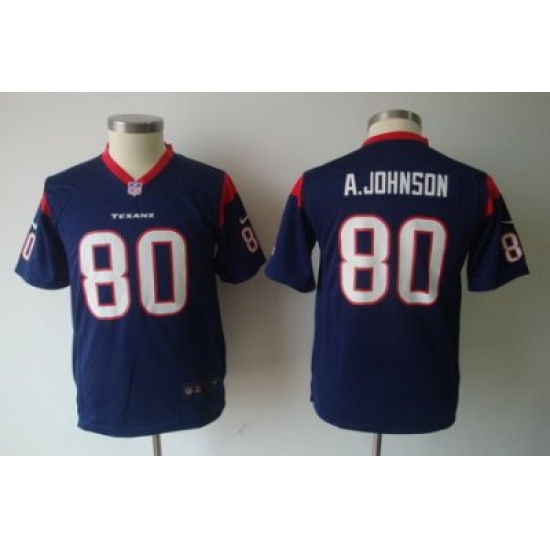 Youth Nike Houston Texans #80 Andre Johnson Blue Jerseys Youth Nike Houston Texans #80 Andre Johnson Blue Jerseys