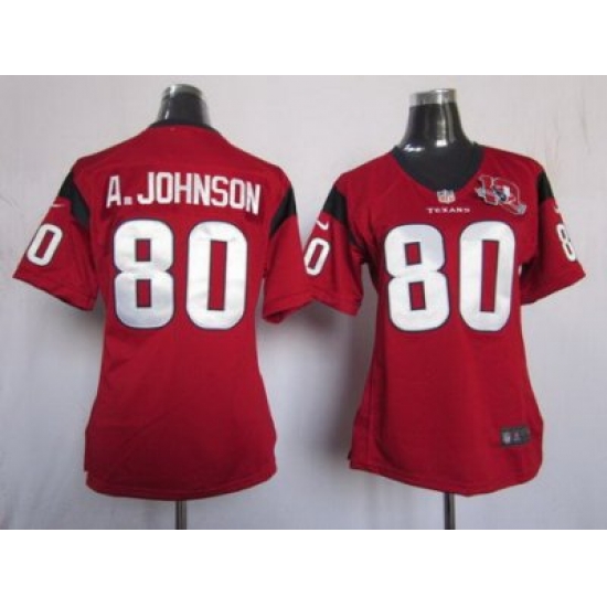 Youth Nike Houston Texans #80 Andre Johnson Red NFL Jerseys W 10th Patch Youth Nike Houston Texans #80 Andre Johnson Red NFL Jerseys W 10th Patch