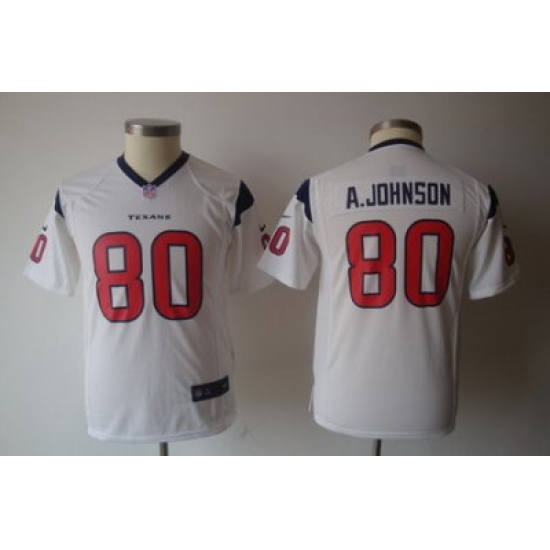 Youth Nike Houston Texans #80 Andre Johnson White Jerseys Youth Nike Houston Texans #80 Andre Johnson White Jerseys