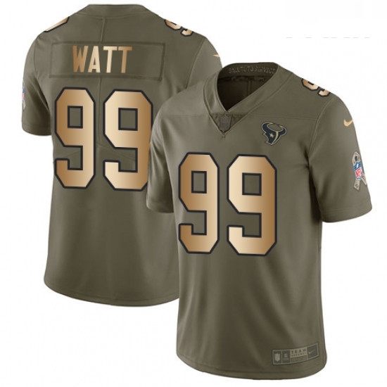Youth Nike Houston Texans 99 JJ Watt Limited OliveGold 2017 Salute to Service NFL Jersey Youth Nike Houston Texans 99 JJ Watt Limited OliveGold 2017 Salute to Service NFL Jersey