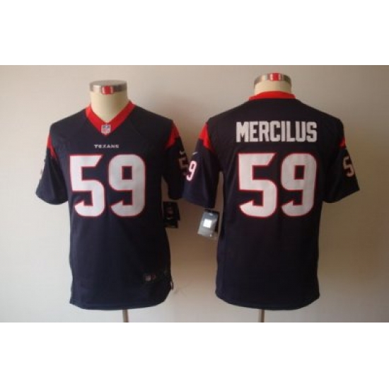 Youth Nike NFL Houston Texans #59 Whitney Mercilus Blue Color Limited Jerseys Youth Nike NFL Houston Texans #59 Whitney Mercilus Blue Color Limited Jerseys