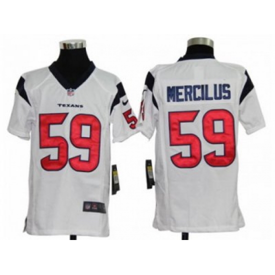 Youth Nike NFL Houston Texans #59 Whitney Mercilus White Jerseys Youth Nike NFL Houston Texans #59 Whitney Mercilus White Jerseys