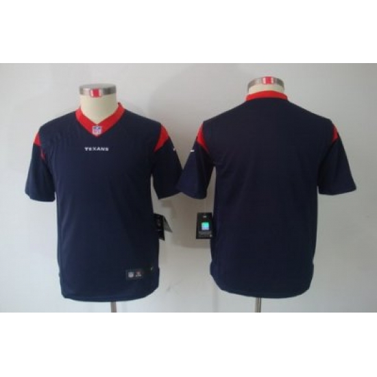 Youth Nike NFL Houston Texans Blank Blue Limited Jerseys Youth Nike NFL Houston Texans Blank Blue Limited Jerseys