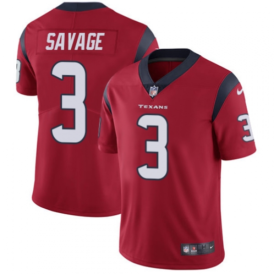 Youth Nike Texans #3 Tom Savage Red Alternate Stitched NFL Vapor Untouchable Limited Jersey Youth Nike Texans #3 Tom Savage Red Alternate Stitched NFL Vapor Untouchable Limited Jersey