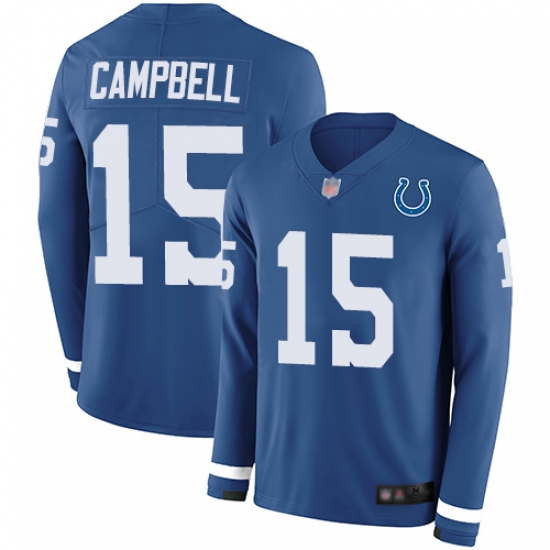 Colts 15 Parris Campbell Royal Blue Team Color Men Stitched Football Limited Therma Long Sleeve Jersey Colts 15 Parris Campbell Royal Blue Team Color Men Stitched Football Limited Therma Long Sleeve Jersey
