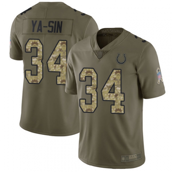 Colts 34 Rock Ya Sin Olive Camo Men Stitched Football Limited 2017 Salute To Service Jersey Colts 34 Rock Ya Sin Olive Camo Men Stitched Football Limited 2017 Salute To Service Jersey