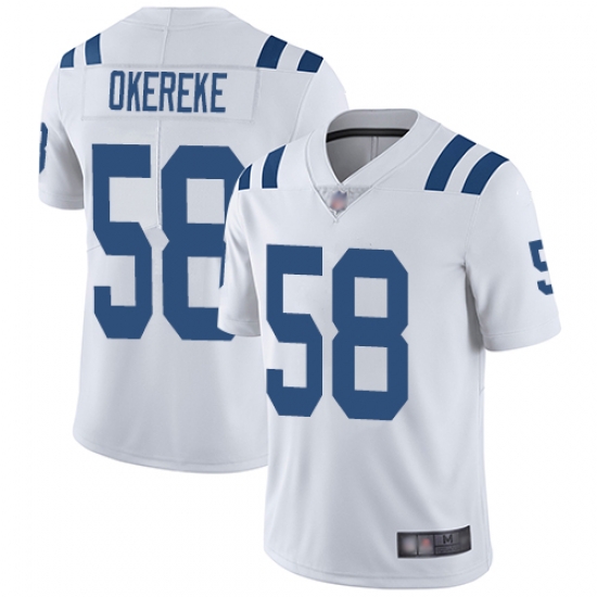 Colts 58 Bobby Okereke White Men Stitched Football Vapor Untouchable Limited Jersey Colts 58 Bobby Okereke White Men Stitched Football Vapor Untouchable Limited Jersey