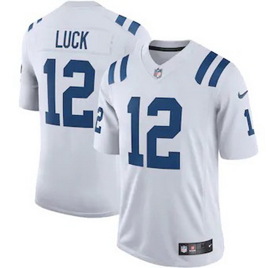 Indianapolis Colts 12 Andrew Luck Men Nike White Vapor Limited Team Jersey Indianapolis Colts 12 Andrew Luck Men Nike White Vapor Limited Team Jersey
