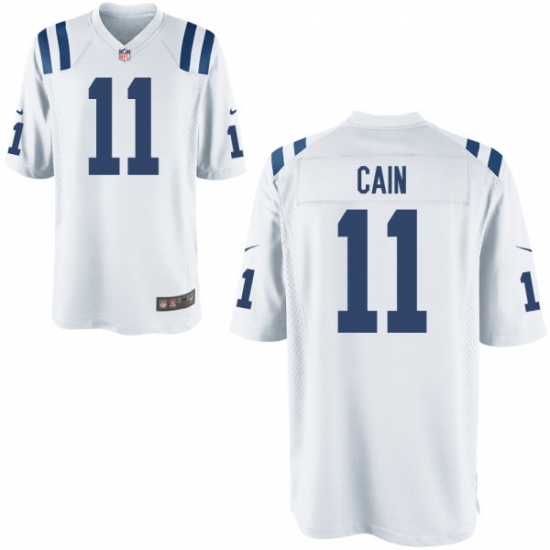 Men Colts #11 Deon Cain White Elite Jersey Men Colts #11 Deon Cain White Elite Jersey