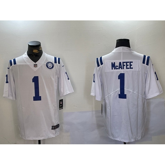 Men Indianapolis Colts 1 Pat Mcafee White Vapor Untouchable Limited Stitched Jersey Men Indianapolis Colts 1 Pat Mcafee White Vapor Untouchable Limited Stitched Jersey