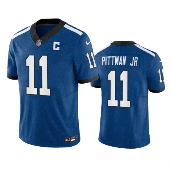 Men Indianapolis Colts 11 Michael Pittman Jr Royal 2023 F U S E Indiana Nights Limited Stitched Football Jersey Men Indianapolis Colts 11 Michael Pittman Jr Royal 2023 F U S E Indiana Nights Limited Stitched Football Jersey