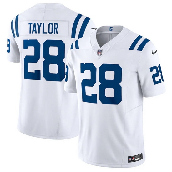 Men Indianapolis Colts 28 Jonathan Taylor White 2023 F U S E Vapor Untouchable Stitched Football Jersey Men Indianapolis Colts 28 Jonathan Taylor White 2023 F U S E Vapor Untouchable Stitched Football Jersey