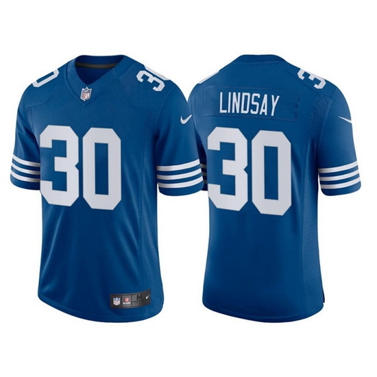 Men Indianapolis Colts 30 Phillip Lindsay New Blue Stitched Football Jersey Men Indianapolis Colts 30 Phillip Lindsay New Blue Stitched Football Jersey