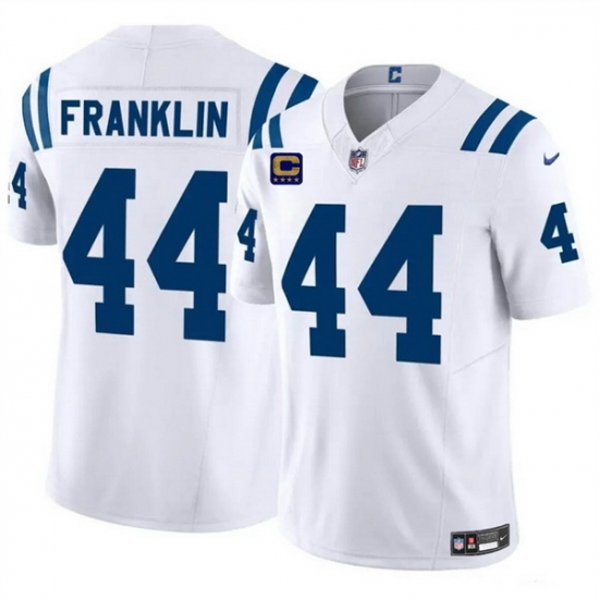 Men Indianapolis Colts 44 Zaire Franklin White 2024 F U S E With 4 Star C Patch Vapor Limited Stitched Football Jersey Men Indianapolis Colts 44 Zaire Franklin White 2024 F U S E With 4 Star C Patch Vapor Limited Stitched Football Jersey