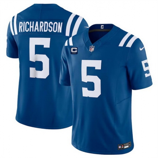 Men Indianapolis Colts 5 Anthony Richardson Blue 2024 F U S E With 2 Star C Patch Vapor Limited Stitched Football Jersey Men Indianapolis Colts 5 Anthony Richardson Blue 2024 F U S E With 2 Star C Patch Vapor Limited Stitched Football Jersey