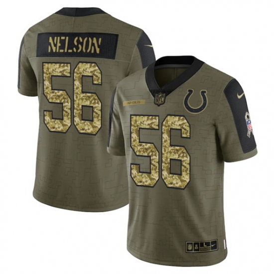 Men Indianapolis Colts 56 Quenton Nelson 2021 Salute To Service Olive Camo Limited Stitched Jersey Men Indianapolis Colts 56 Quenton Nelson 2021 Salute To Service Olive Camo Limited Stitched Jersey