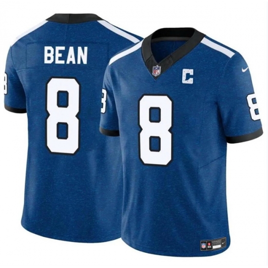 Men Indianapolis Colts 8 Jason Bean Blue 2024 F U S E Throwback Vapor Limited Stitched Football Jersey Men Indianapolis Colts 8 Jason Bean Blue 2024 F U S E Throwback Vapor Limited Stitched Football Jersey