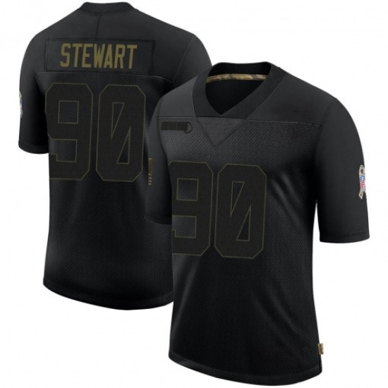 Men Indianapolis Colts Grover Stewart 90 Black 2020 Salute To Service NFL Limited Jersey Men Indianapolis Colts Grover Stewart 90 Black 2020 Salute To Service NFL Limited Jersey
