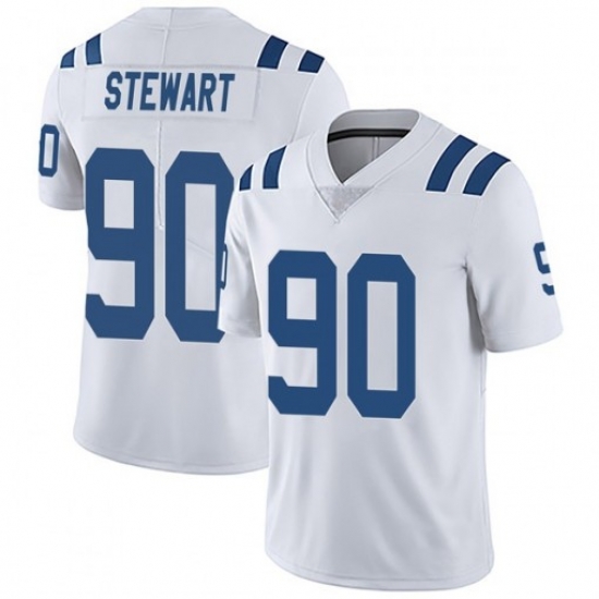 Men Indianapolis Colts Grover Stewart 90 White Vapor Sitched NFL Limited Jersey Men Indianapolis Colts Grover Stewart 90 White Vapor Sitched NFL Limited Jersey
